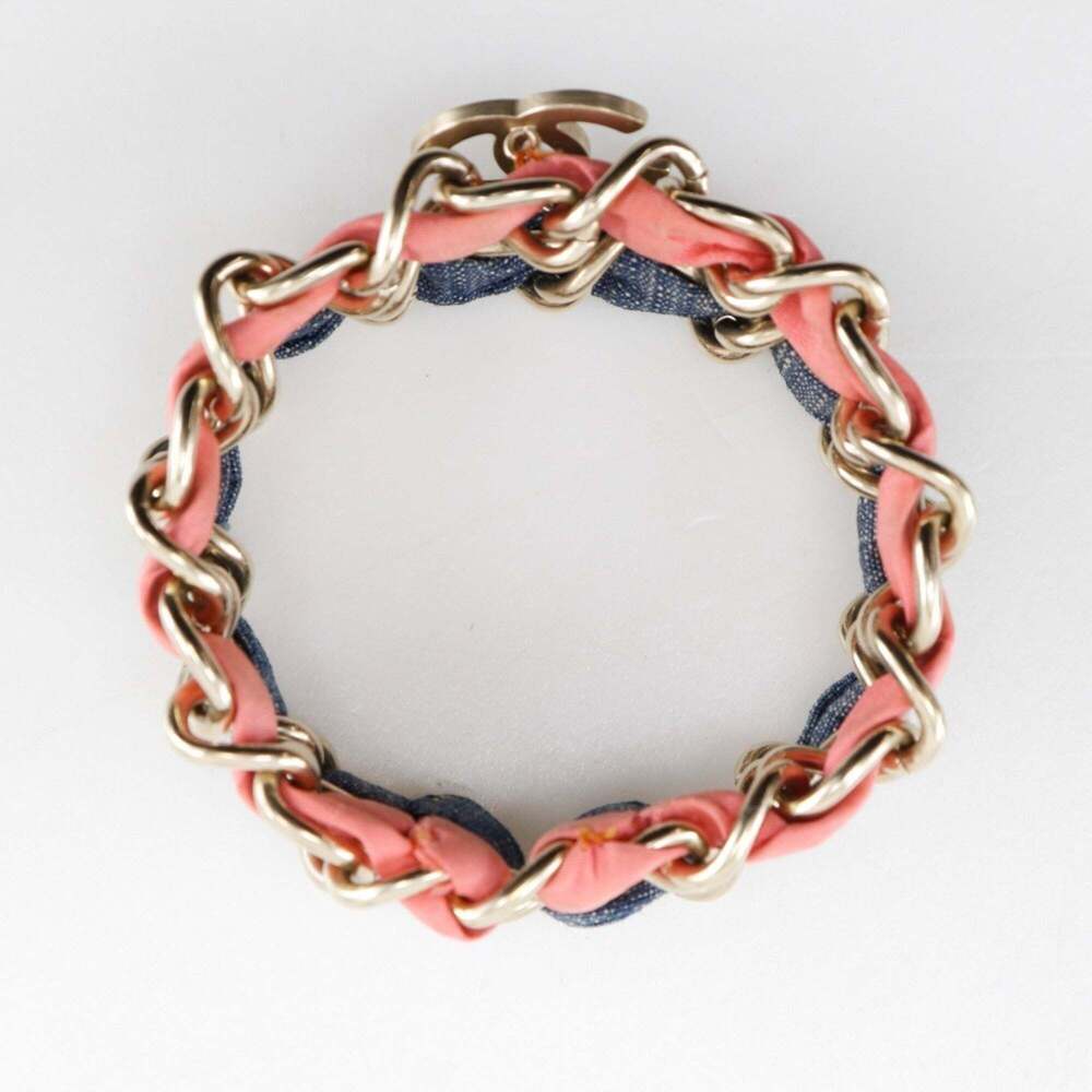 CHANEL Authentic Pink Logo Charm Bracelet - Picture 4 of 5